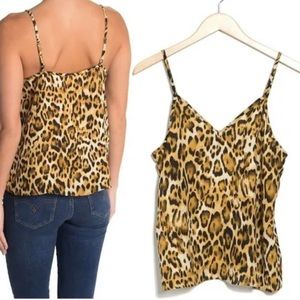 Abound Nordstrom Leopard Printed V-Neck Tank Top XS NWT